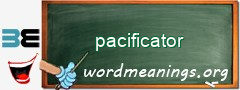 WordMeaning blackboard for pacificator